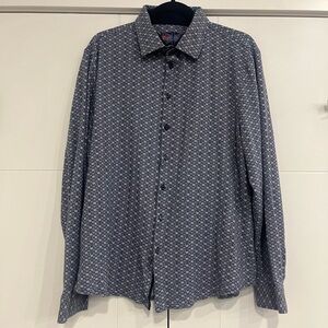 Men's Blue Patterned Shirt